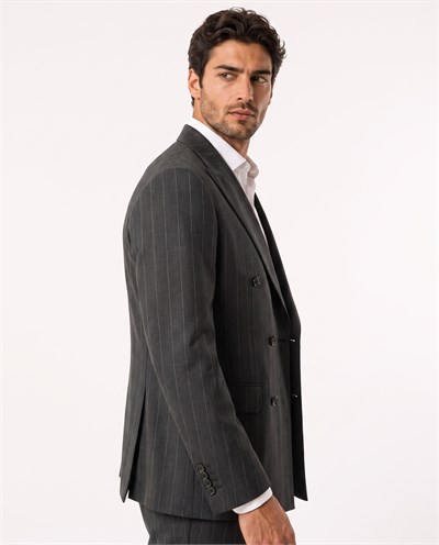 Paganini Double-Breasted Suit Khaki