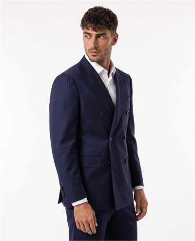 Paris  Double-Breasted Suit Navy