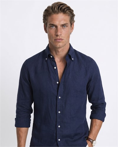Prive Button-Down Shirt Navy