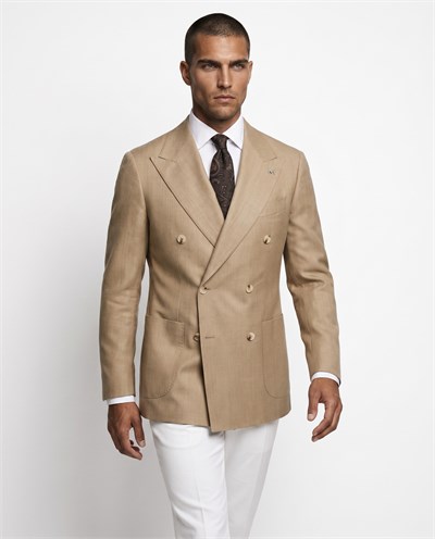 Sorn Double-Breasted Jacket Camel