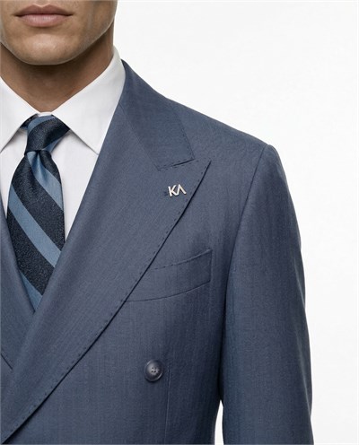 Thane Double-Breasted Jacket Navy