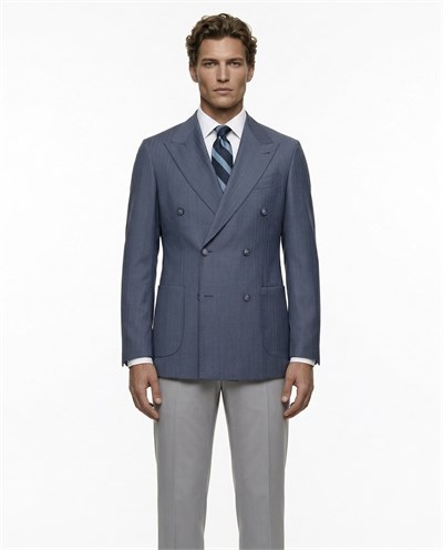 Thane Double-Breasted Jacket Navy