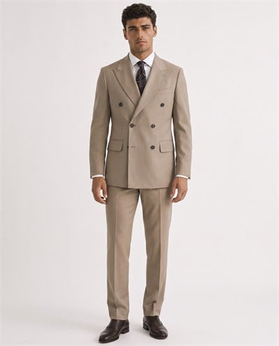 Yeseva One Double-Breasted Suit  Milky Brown