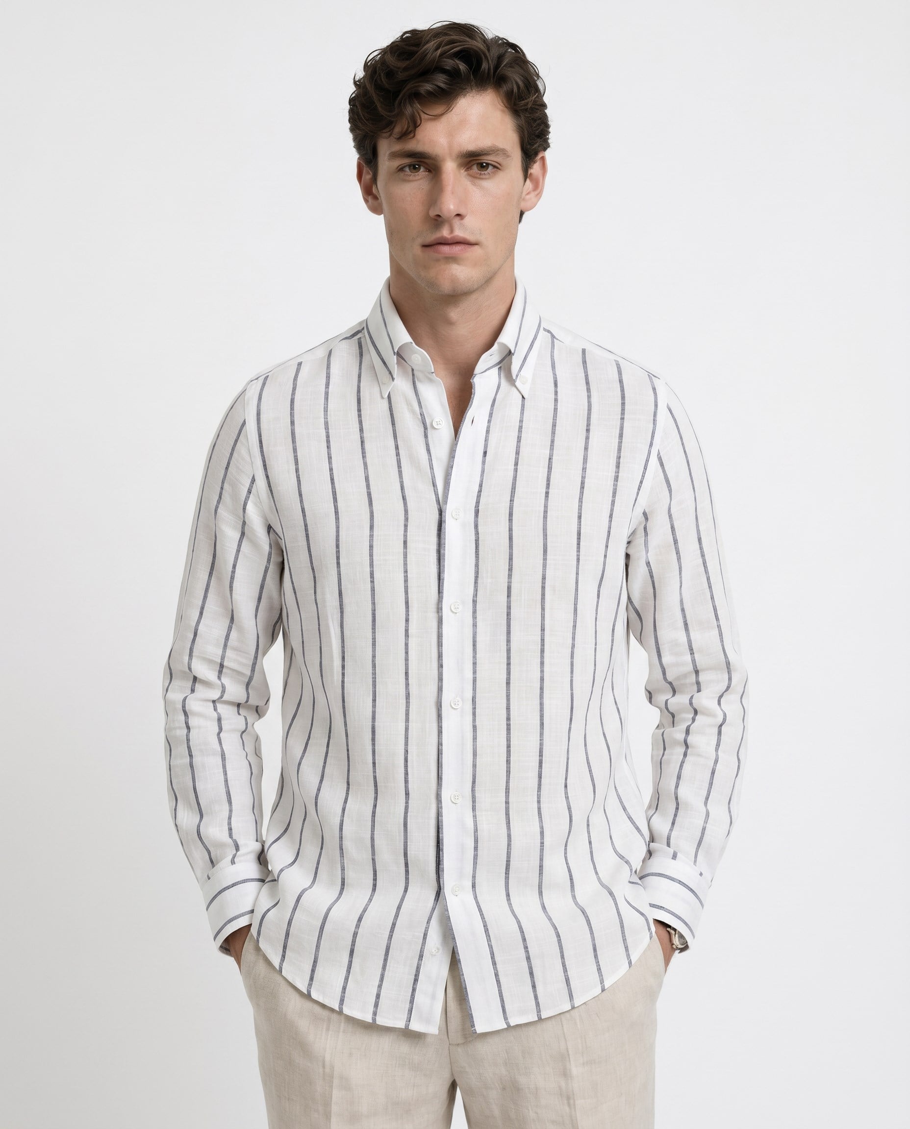 Enzo Collared Shirt Navy