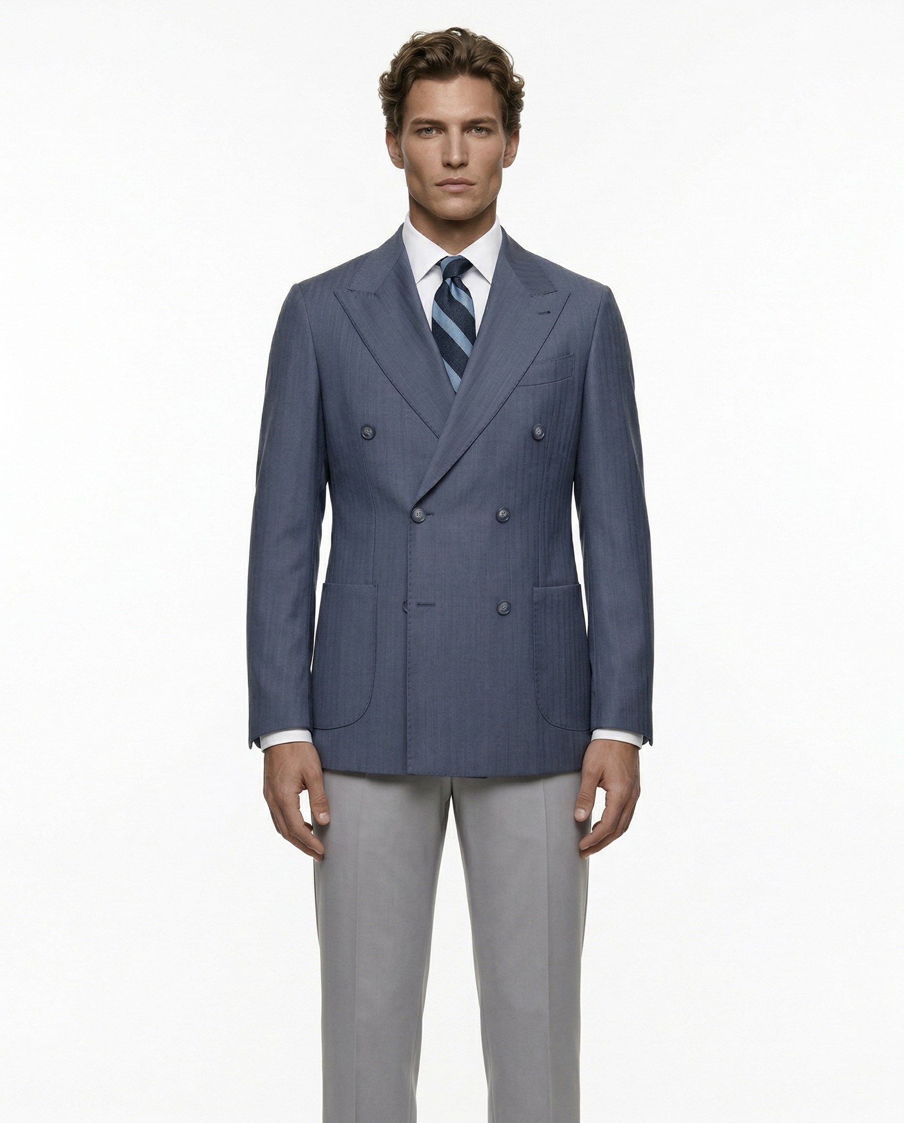 Thane Double-Breasted Jacket Navy