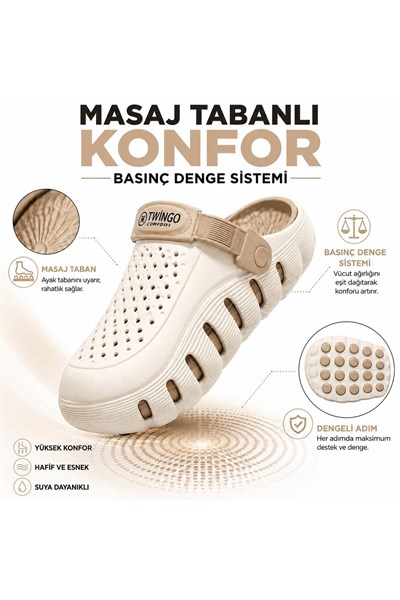 Comfort Unisex Basınç Denge Sistemli Masaj Tabanlı Ortopedik Günlük ,Plaj ve Hastane Terliği