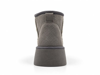 Look Life İçi Peluş Kürklü Süet Ultra Mini Taban Bot + Su İtici Sprey Hediye