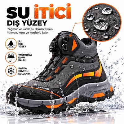Look Life Twin-Pro Otomatik Tokalı Su İtici ÖzellikliKaymaz Taban Outdoor Trekking Botu
