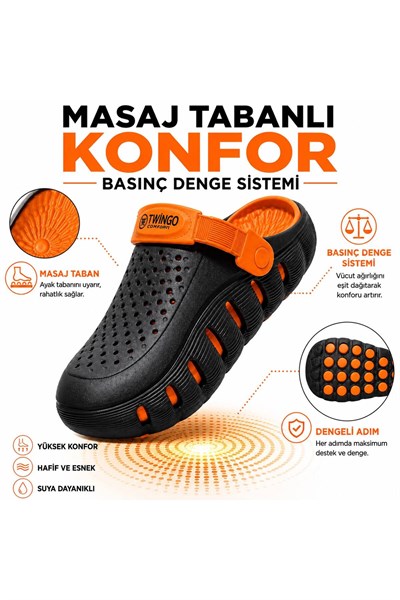Premium Comfort Unisex Ortopedik Günlük, Masaj Tabanlı Basınç Denge Sistemli Plaj ve Hastane Terliği
