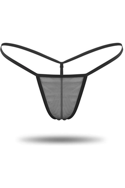 3lü Renkli Transparan Tül String Tanga TM0369