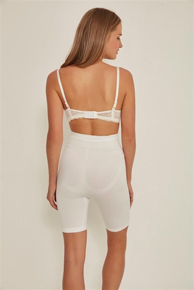 Beyaz MI Emay 3005 Soft Uzun Paçalı Boxer Korse