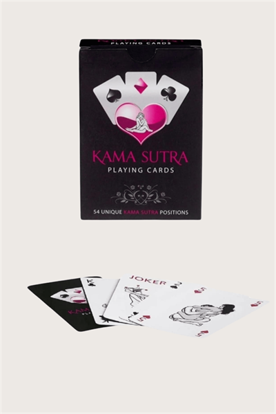 Sexy Görselli Oyun Kartı Kama Sutra Siyah Kırbaç Set