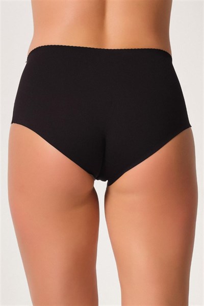 Siyah MI Emay 2702 Lazer Kesim Toparlayıcı Mama Slip Korse