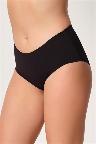 Siyah MI Emay 2702 Lazer Kesim Toparlayıcı Mama Slip Korse
