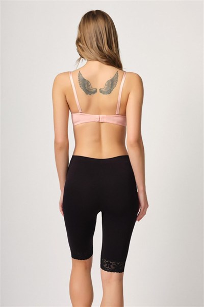 Siyah MI Emay 3004 Soft Uzun Paça Dantel Boxer