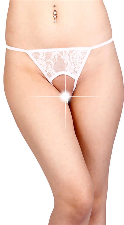 Beyaz Özel Bölgesi Açık Fantazi String TM1163
