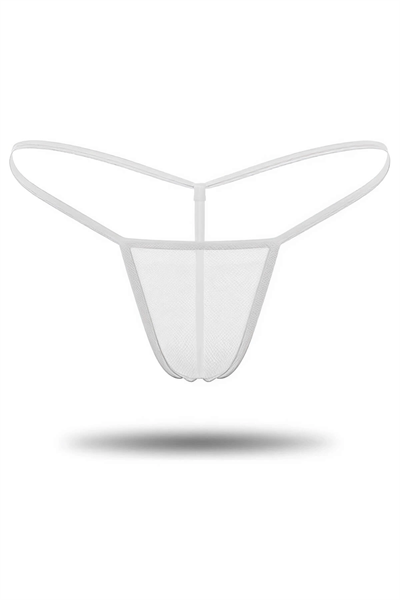 Beyaz Transparan Tül String Tanga TM0368