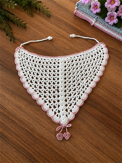 Pudra Düşü El Örgüsü Bandana