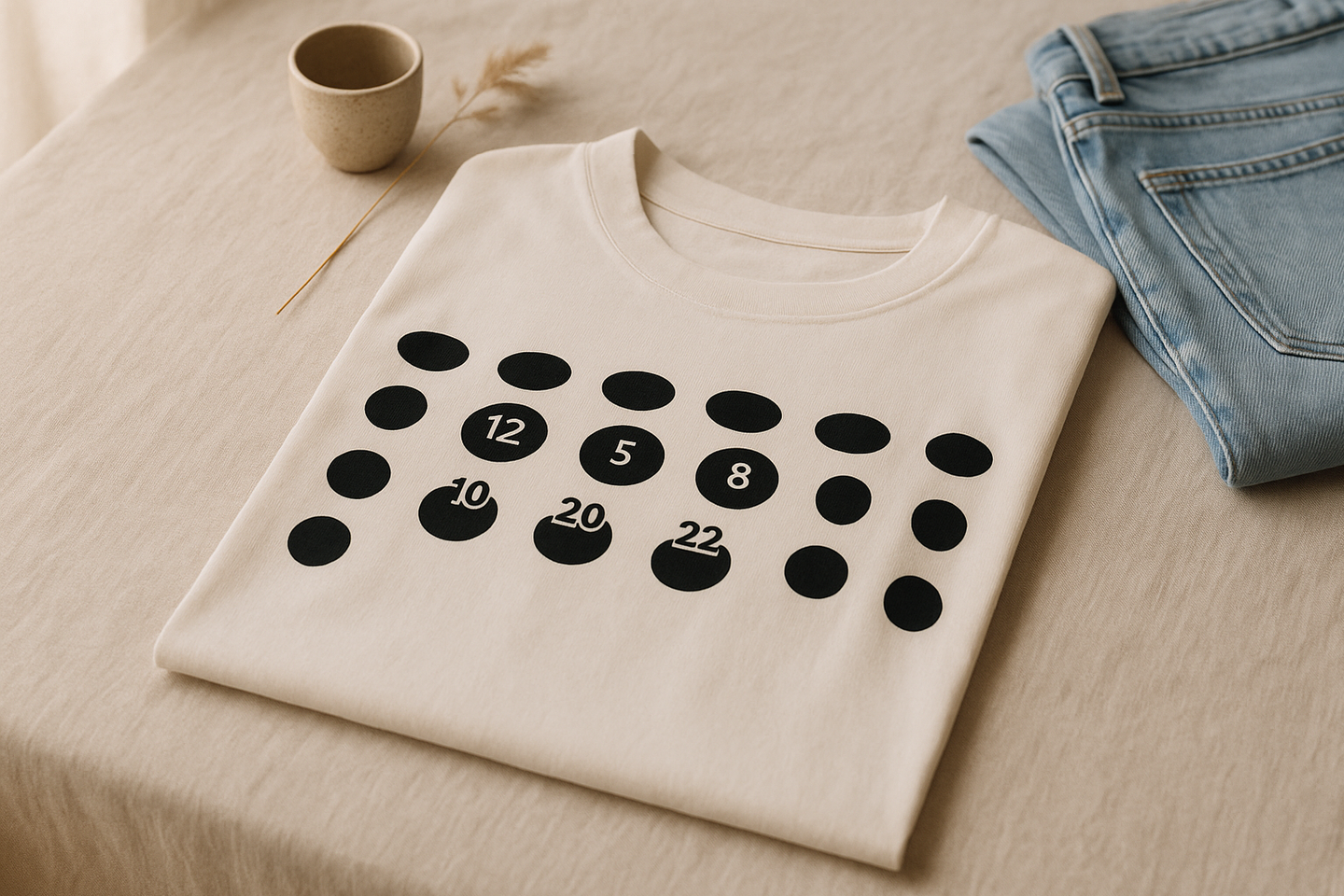 Rhen Store grafik baskılı oversize ekru tişört ürün fotoğrafı