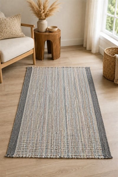 Doğal Jüt Kilim 80x150 cm | Bohem, Rustik ve İskandinav Tarz | Salon, Antre ve Yatak Odası