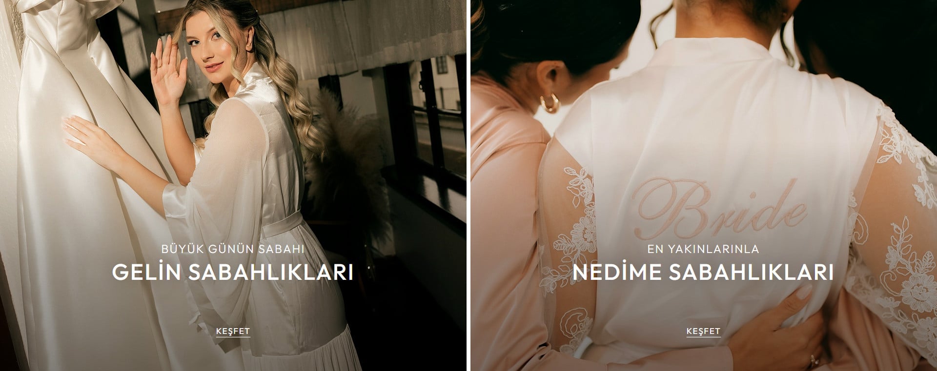 Saten sabahlık koleksiyonu