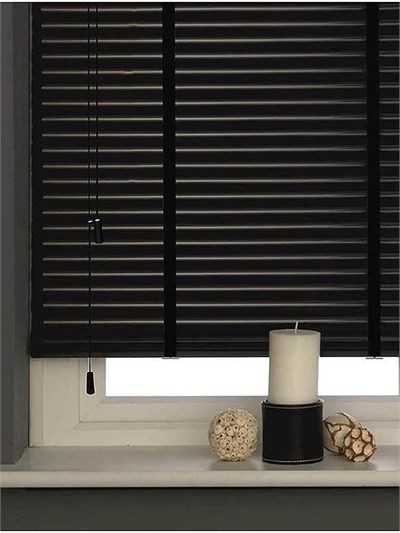 SJ-504 Gri - 50mm Modern Ahşap Jaluzi Perde - Ev ve Ofis İçin %100 Doğal Ihlamur Ağacı