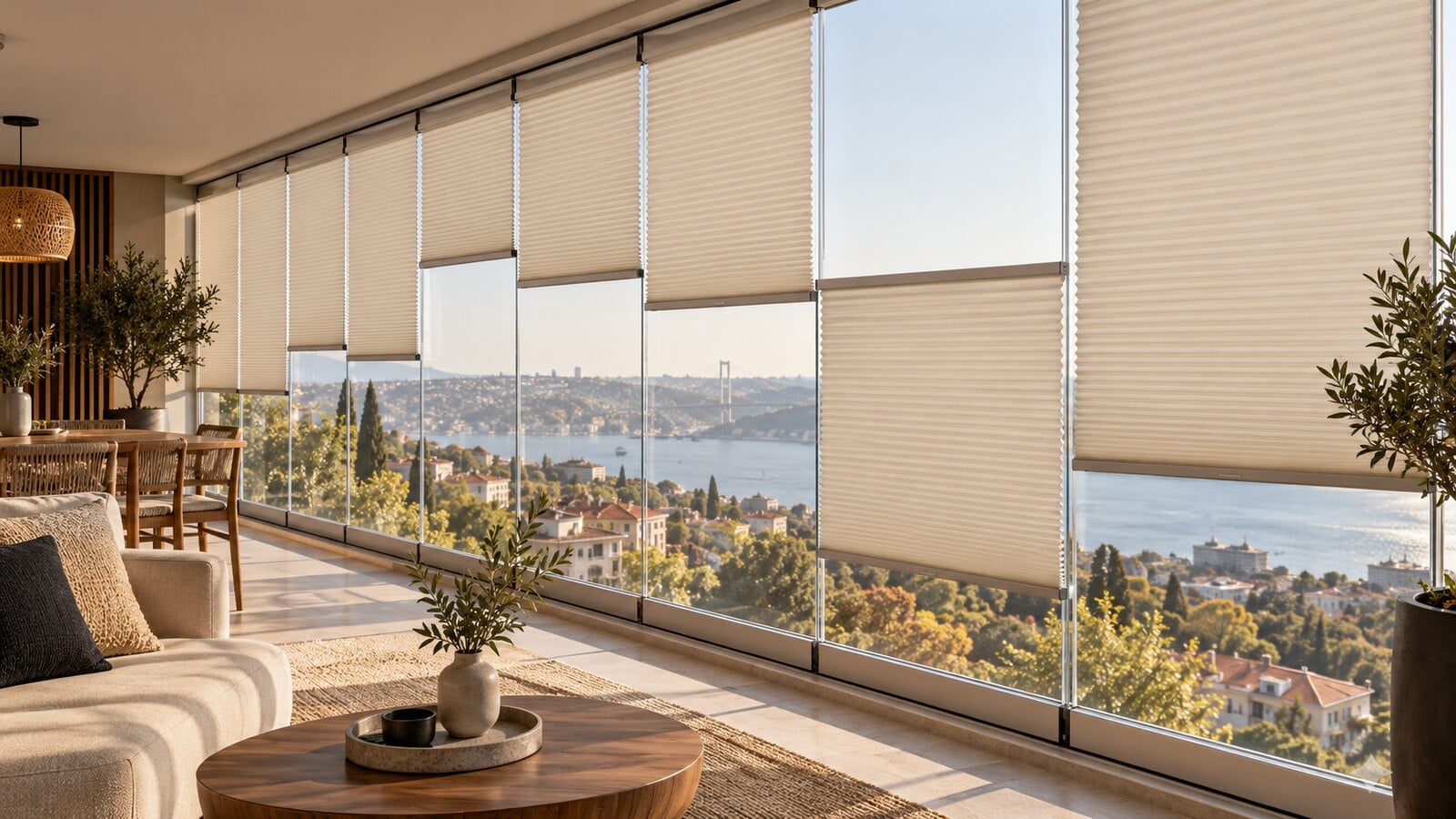 Cam balkon için plise perde sistemleri - perdelia