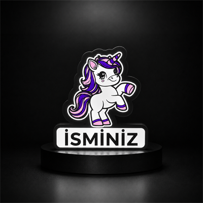 Kişiye Özel İsimli Unicorn Lightbox