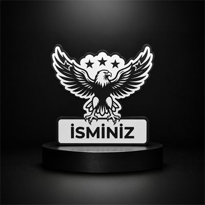 Kişiye Özel Kartal Figürlü  Taraftar Lightbox