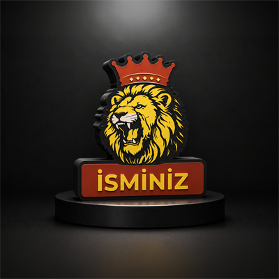 Kişiye Özel Sarı Kırmızı Taraftar Lightbox