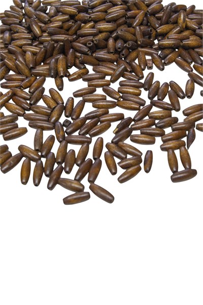 12 Mm Arpa Kahverengi (22X6 MM) Ahşap Boncuk 50 gr (100 ADET)