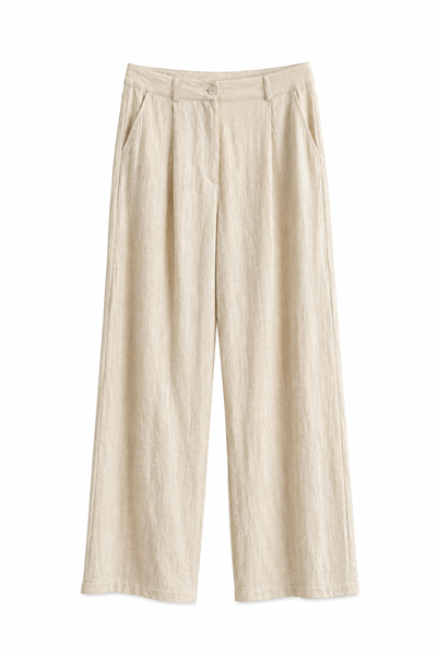 Natural keten karışımlı pantolon