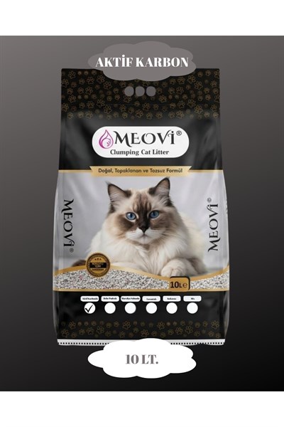 Aktif Karbonlu İnce Taneli Kedi Kumu 10 Lt.