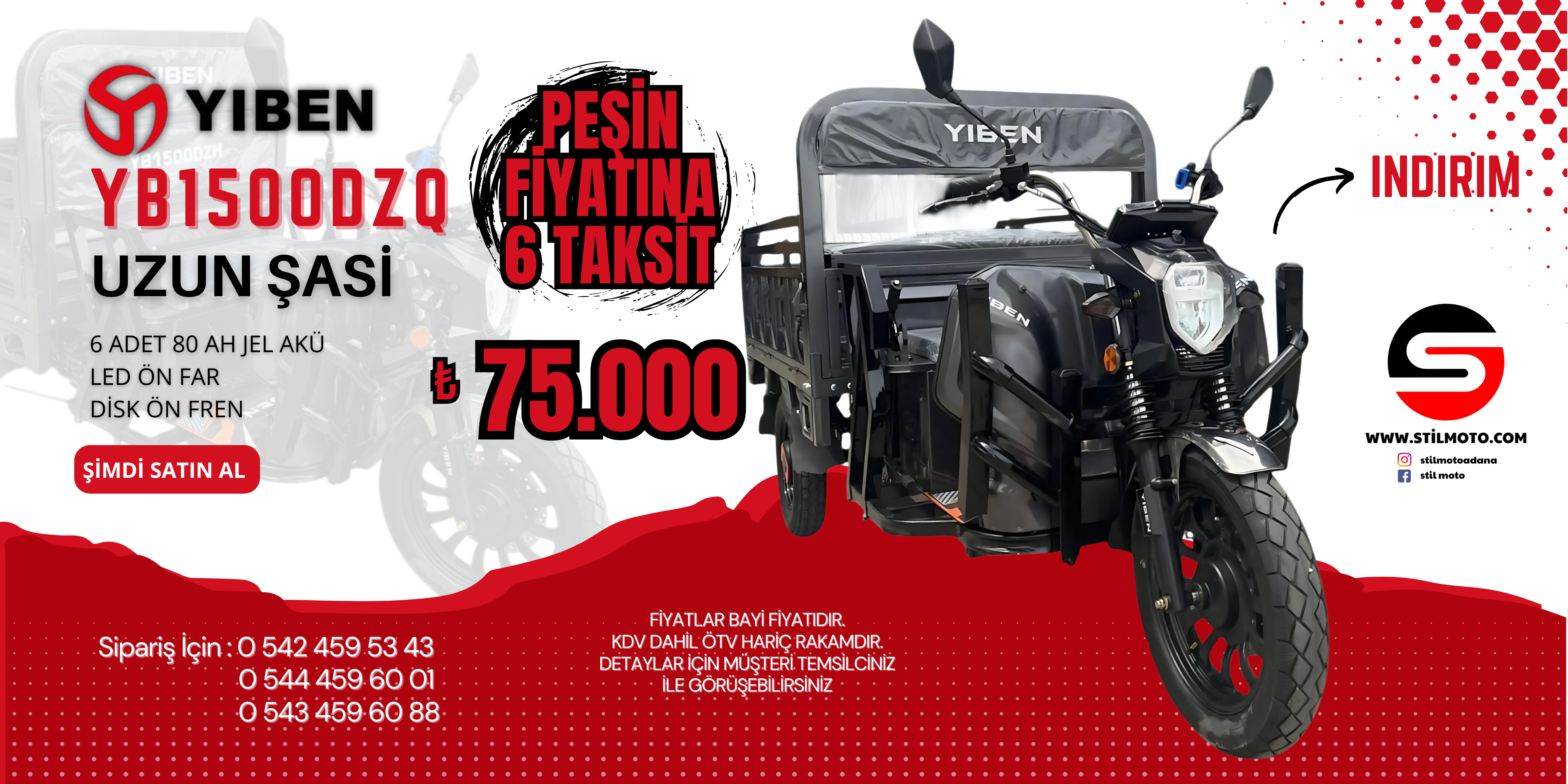 3 TEKERLEKLİ KASALI UZUN MODEL 6 AKÜ