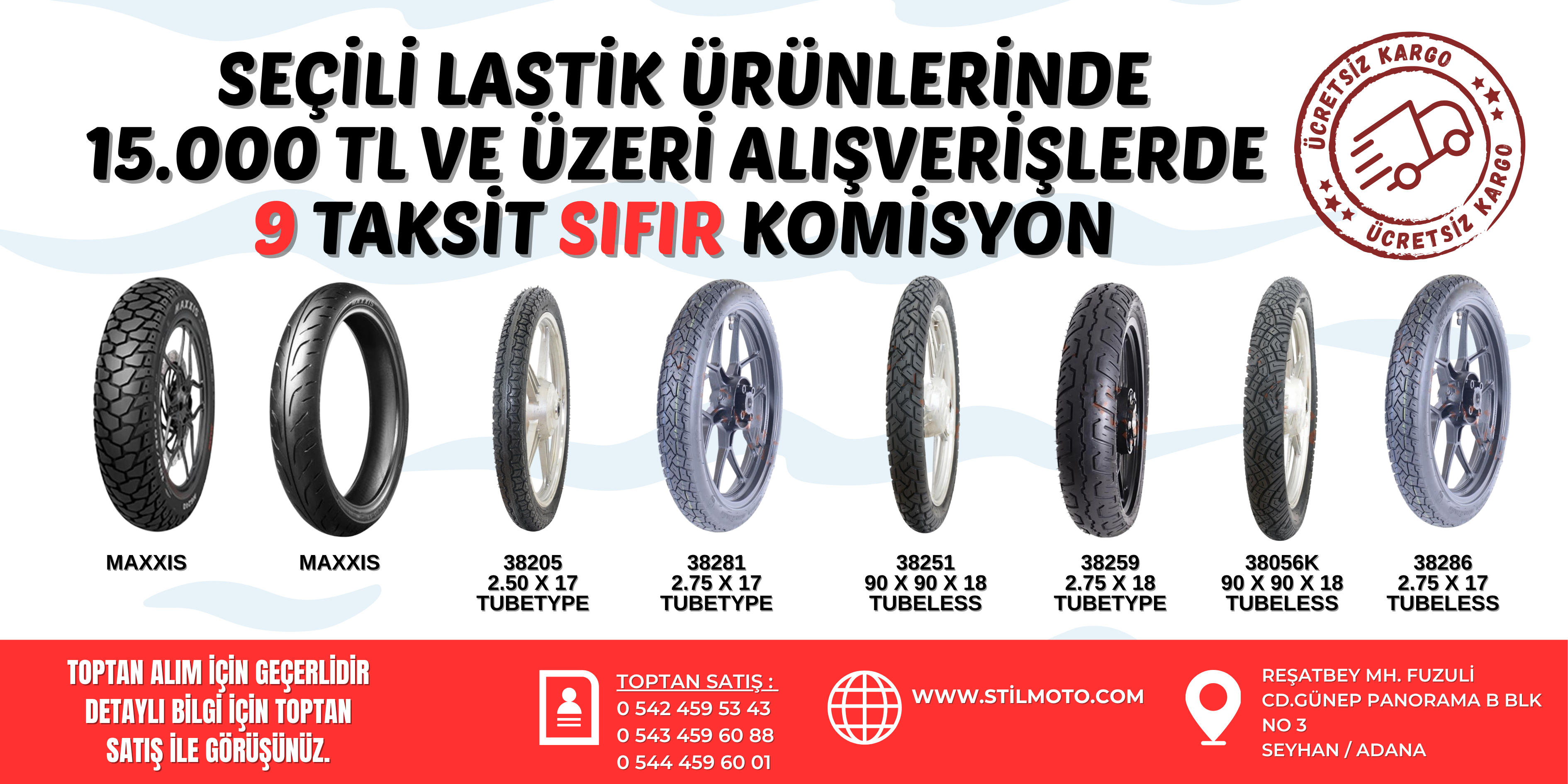 İTHAL LASTİKLERDE 9 AY SIFIR FAİZ KAMPANYA