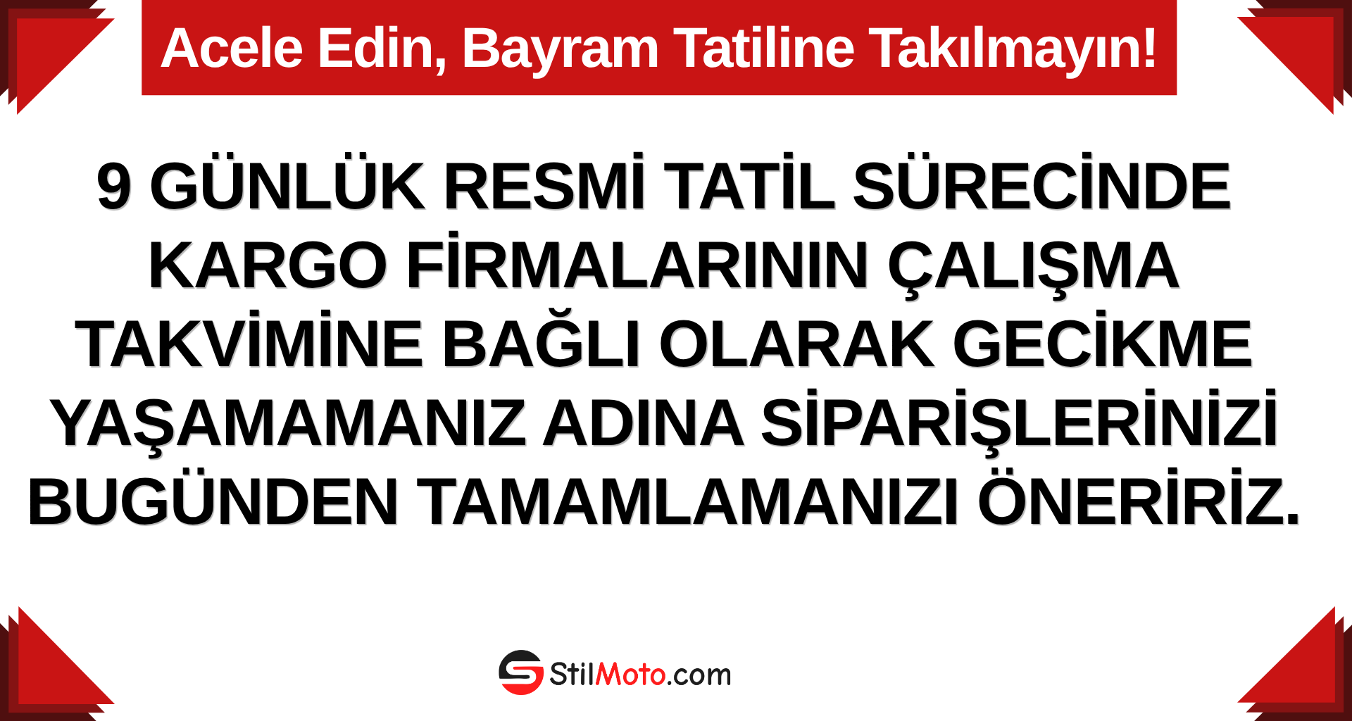 ÖNEMLİ DUYURU