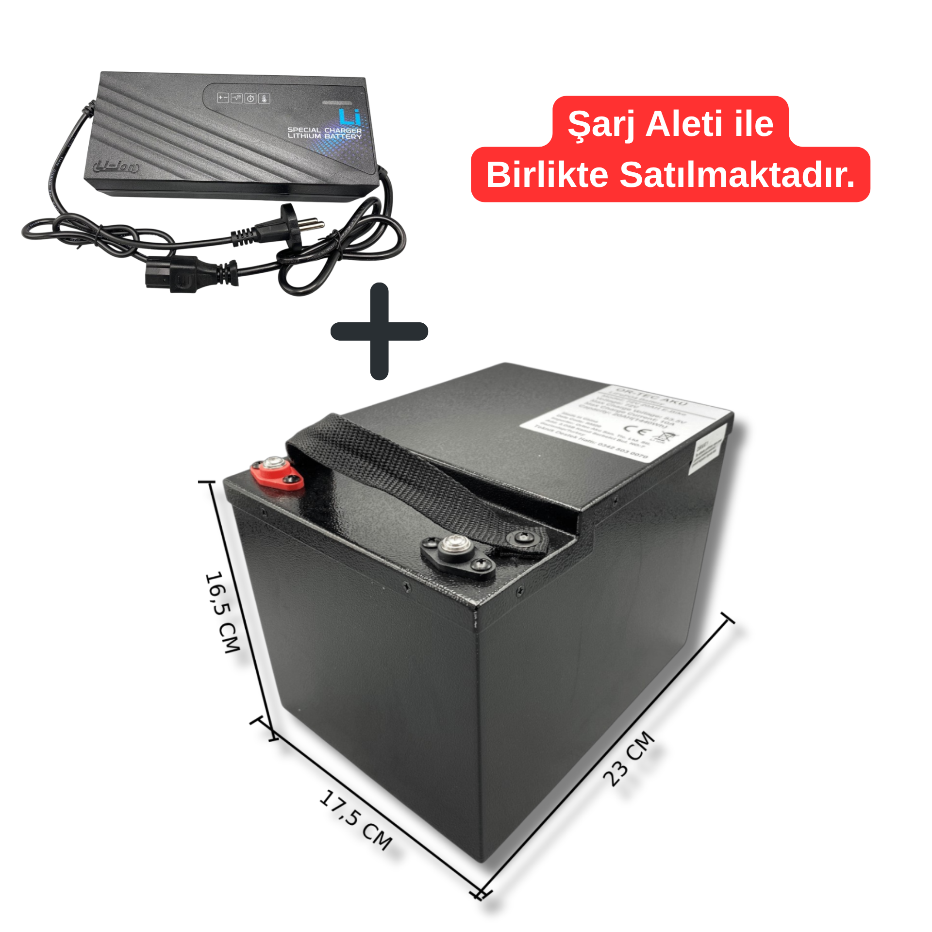 72V 20AH LİTYUM AKÜ + ŞARJ ALETİ