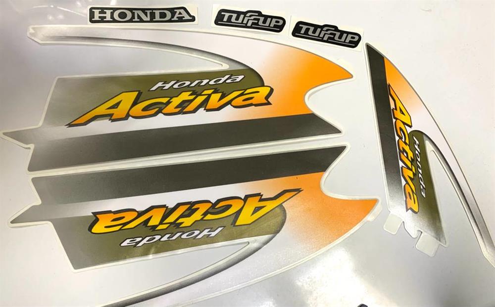 ACTİVA STİCKER SETİ   [ GRİ - TURUNCU ]