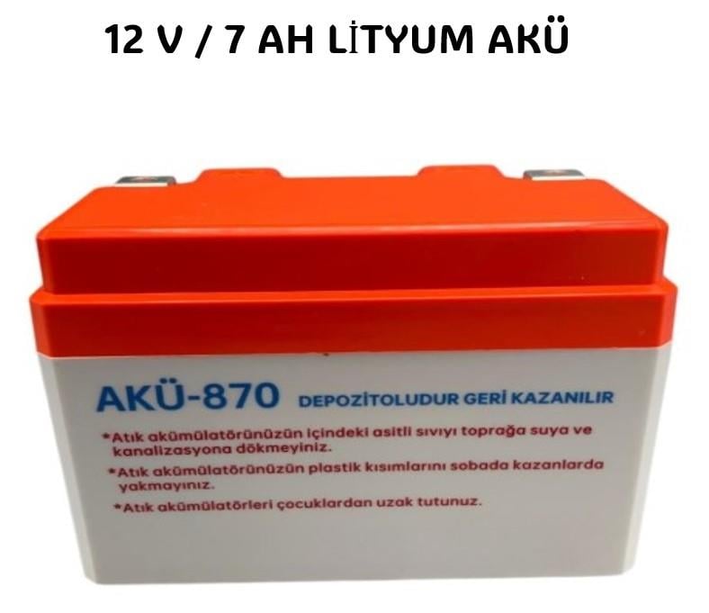 AKÜ 12V / 7 AH LİTYUM AKÜ