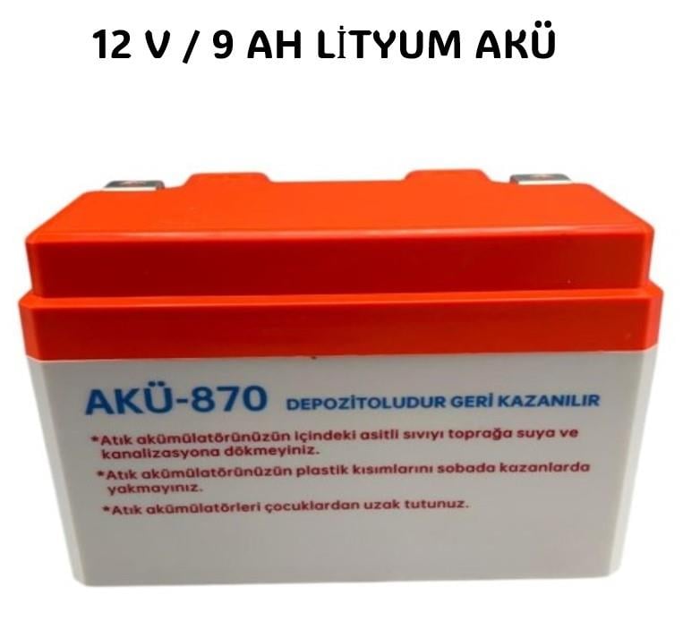 AKÜ 12V / 9 AH LİTYUM AKÜ