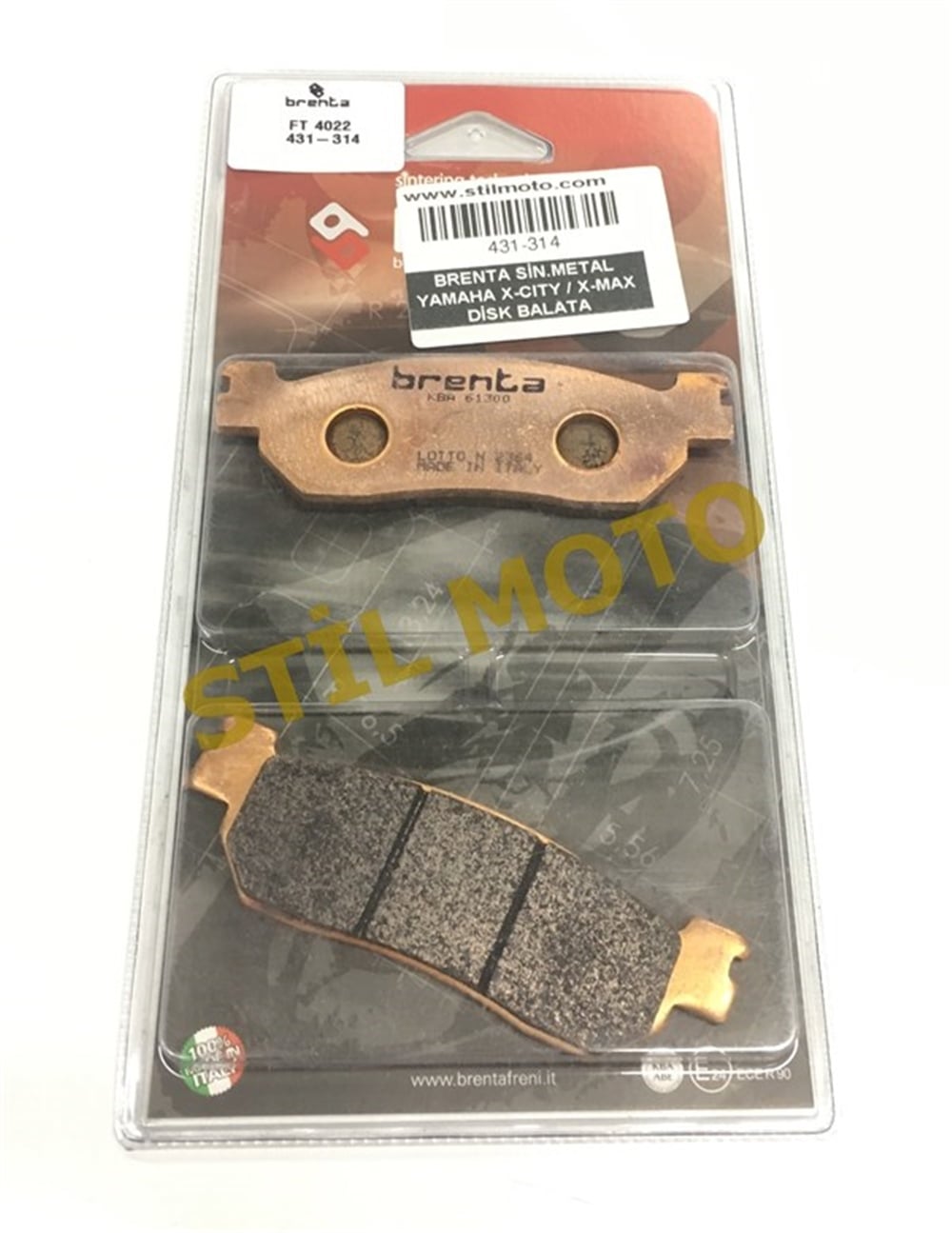 BRENTA SİN.METAL YAMAHA X-CITY / XMAX DİSK BALATA