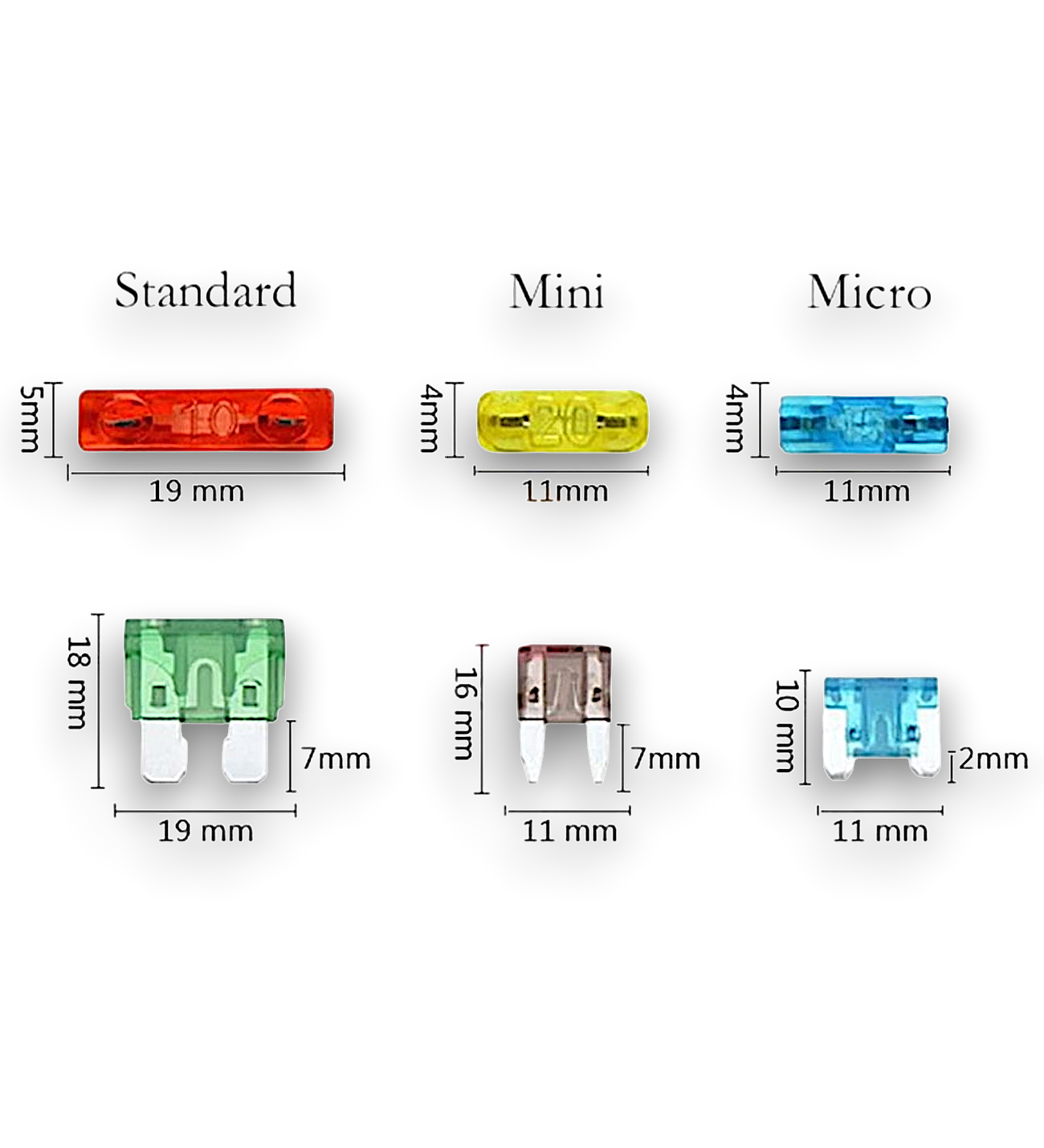 KARE KÜÇÜK BIÇAK SİGORTA [ 20 AMP ]