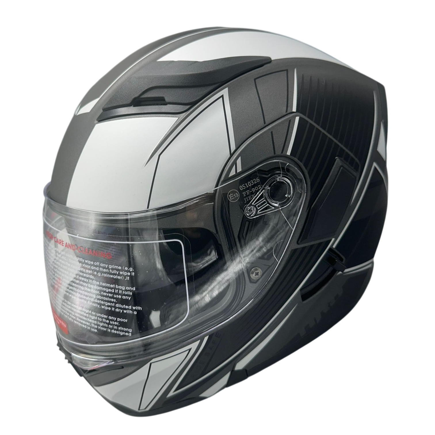 KASK ÇENE AÇILIR GÖZLÜKLÜ  JK 902  GREY E [ XXL ]