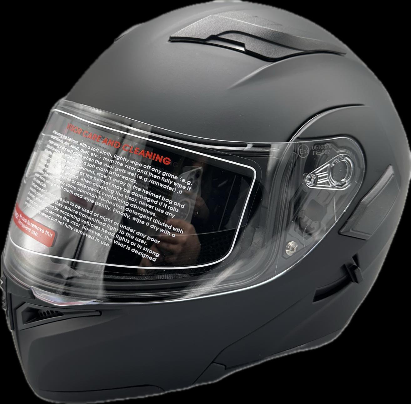 KASK ÇENE AÇILIR GÖZLÜKLÜ  JK 902  [ MATT BLACK ]