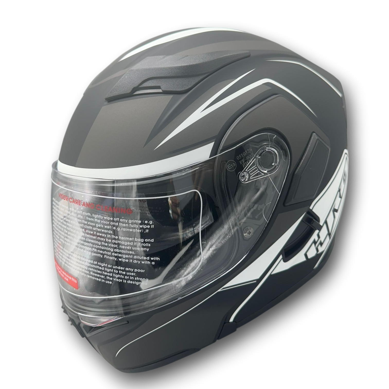 KASK ÇENE AÇILIR GÖZLÜKLÜ  JK 902  WHITE [ XL ]