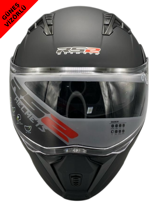 KASK RS 385 MAT SİYAH [ L ]