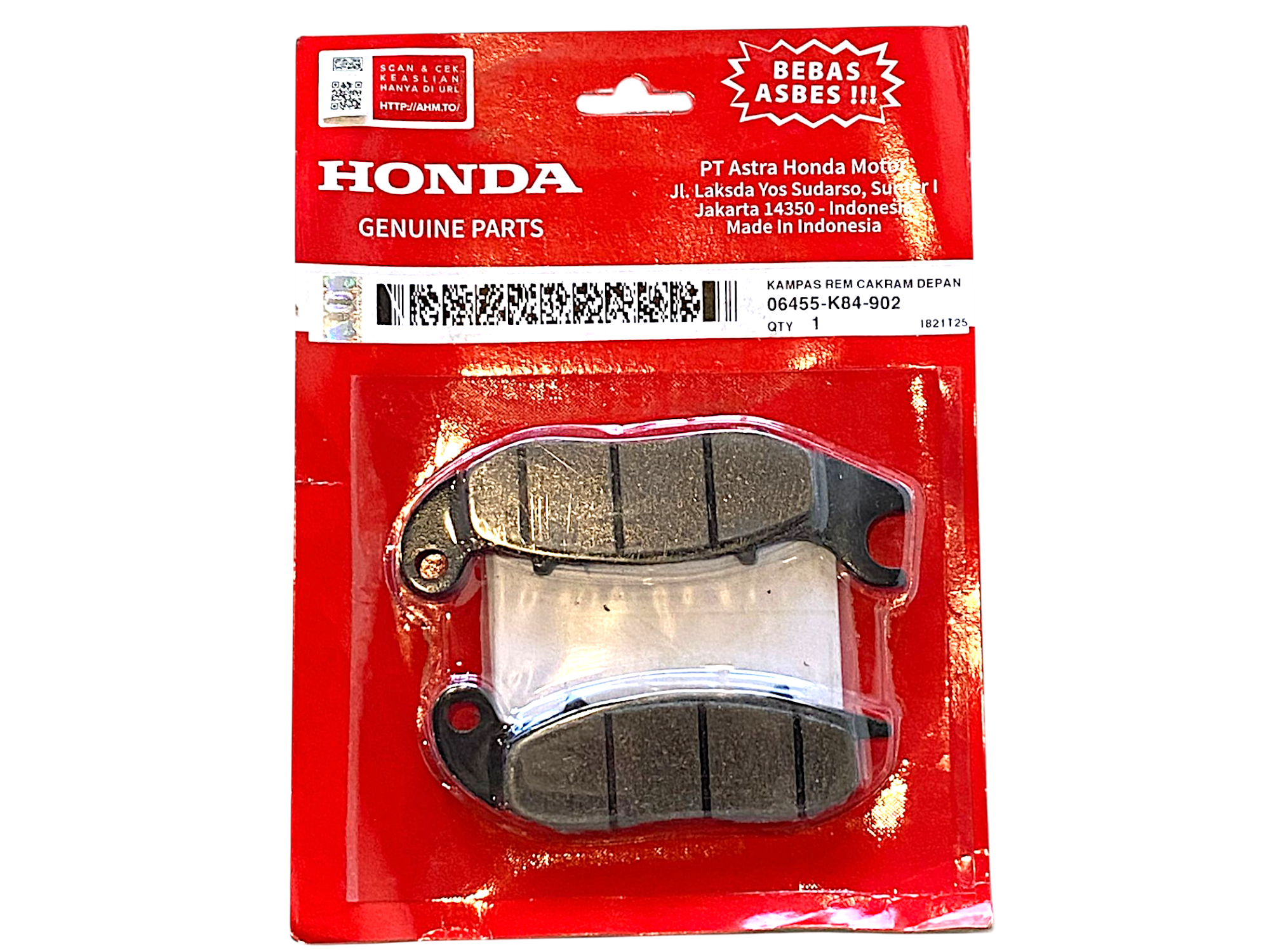 PCX 125 ÖN DİSK BALATA [  2021 - 2023 ] ORJINAL