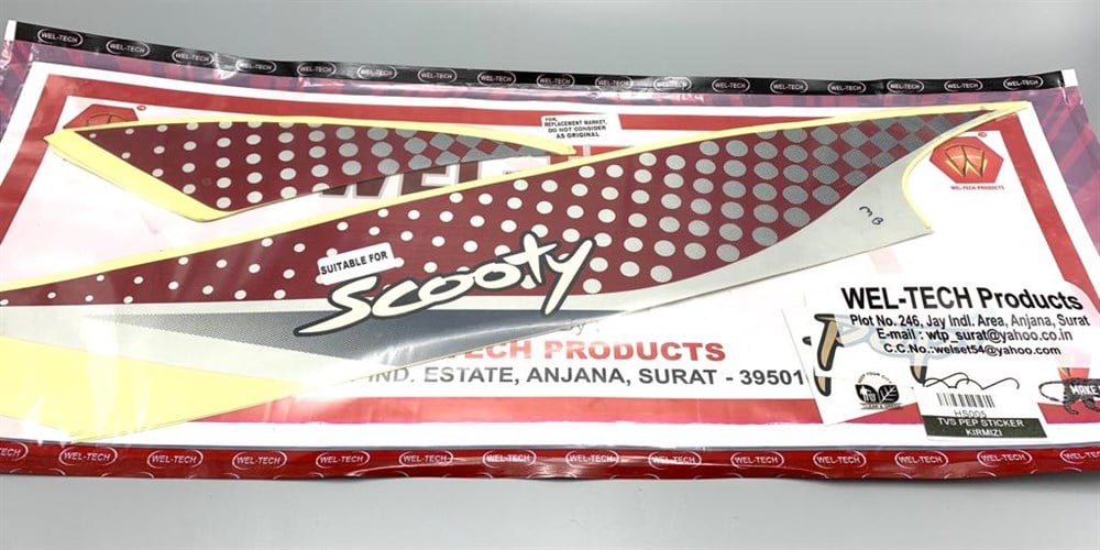 TVS PEP STICKER KIRMIZI