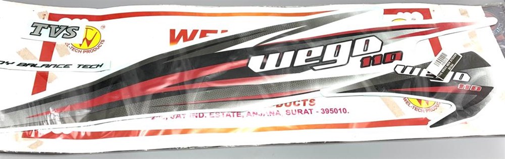 TVS WEGO NEW STİCKER SİYAH