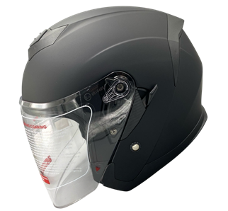 KASK YAZLIK GÖZLÜKLÜ  JK 526  [ MAT SİYAH ] [ M ]